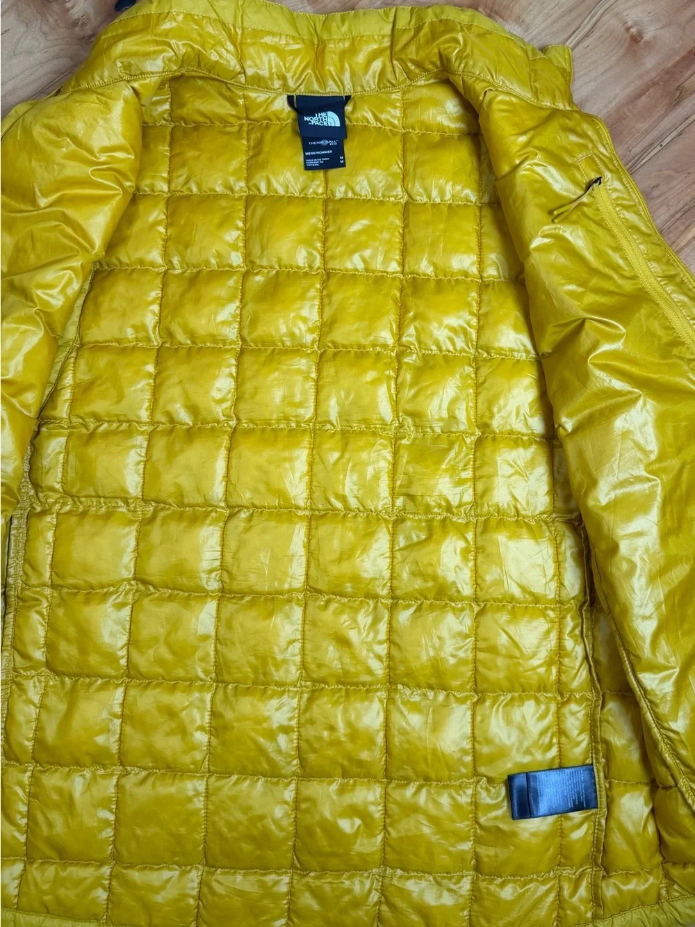 The North Face ThermoBall Eco Men’s Vest Size M Yellow Lightweight Puffer